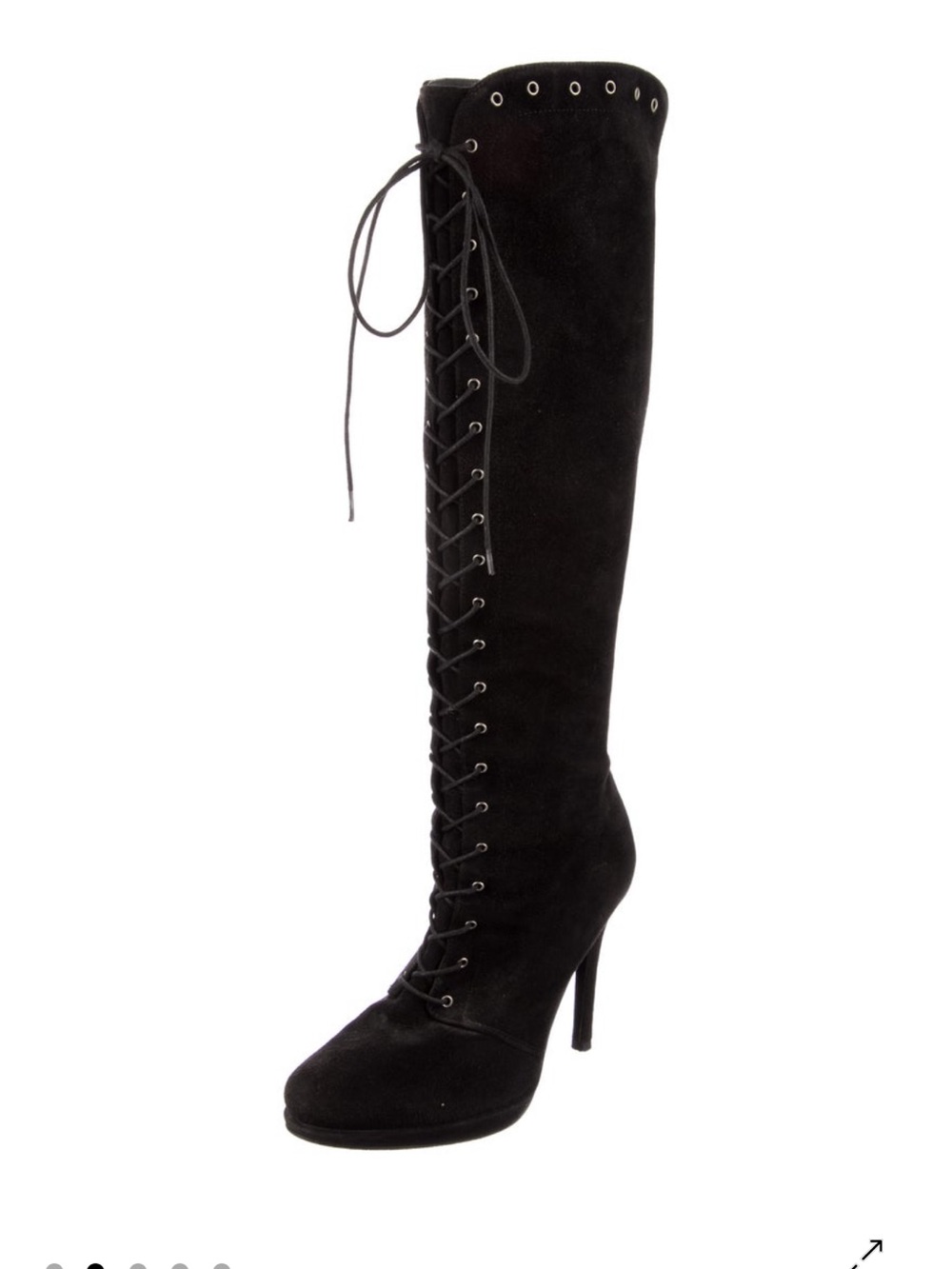 Stuart Weitzman suede lace up boots